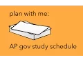 AP Gov Study Schedule--Plan With Me
