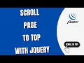 How To Scroll Page to Top with jQuery HowToCodeSchool com