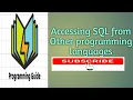 Lect-31 Accessing SQL from Programming Languages Advance SQL