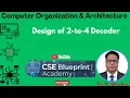 Design of 2-to-4 Decoder Truth Table Boolean Expressions Logic Circuit DLD COA