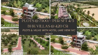 Ready plots 7500 - per sft villas 4 20 crs ivc road Devanahalli hotel Lake view