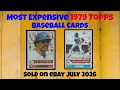 1979 Topps Most Expensive eBay Sales Baseball Cards July 2026