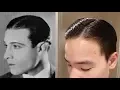 Rudolph Valentino Hair Tutorial 1920s Side Part Executive Contour