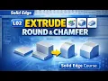Solid Edge Tutorial for Beginners - Lesson 2 Extrude Round Chamfer Tools Solid Edge course
