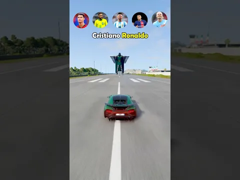 🚘CR7 vs Messi vs Mbappe vs Neymar vs Dr.Doom Characters ⚽️#beamngdrive #shorts #football