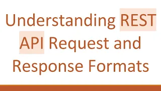 Understanding REST API Request and Response Formats