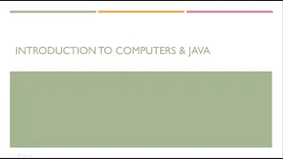 Introduction to Computers Java
