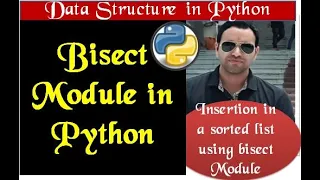 bisect module in Python Insertion an element in the list data structure