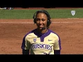 Softball Amirah Milloy talks back-to-back weekend sweeps 90 s Day music at Husky Softball Stadium