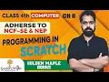 Log In Computer CH-8 Programming with Scratch Class-4 Golden Maple Books