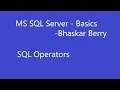 SQL Basics - SQL Operators Comparison Logical Airthmetic Bitwise