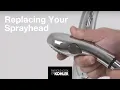 How to Replace a Kitchen Faucet Sprayhead KOHLER Maintenance Series