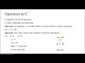 6 Operators in C - Part 1 Introduction and Types of Operators