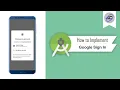 How to Implement Google Sign In With Firebase in Android Studio GoogleSignIn Android Coding