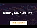 numpy save as csv