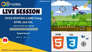Make Amazing Duck Hunting Shooting Game using HTML and CSS Coding Together