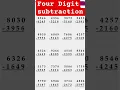 Four digit Subtraction KIDS MATH