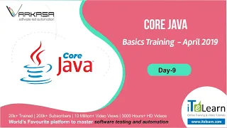 Core Java Basics Training Day 9 - April 2019