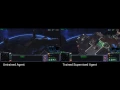 Trained and untrained agents play StarCraft II full 1vs1 game
