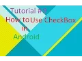 Android Tutorial CheckBoxes in Android