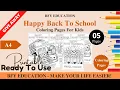 1018 FREE Happy Back To School Coloring Pages For Kids Color and Learn 5 Pages