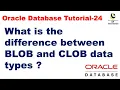 What is the difference between BLOB and CLOB data types Oracle Database Tutorial