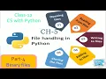 Binary Files Class-12 Python Ch-5 Part-4