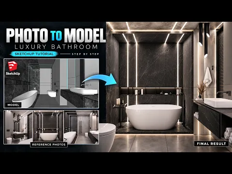 I Modeled This Luxury Bathroom in SketchUp — Here’s How — Nice Tower SketchUp tutorial