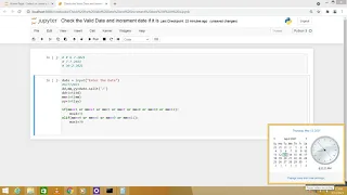Python Program Check the Valid Date and increment date if it is