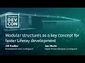 Modular structures as a key concept for faster Liferay development