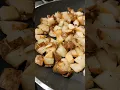 Home fries made from leftover baked potatoes