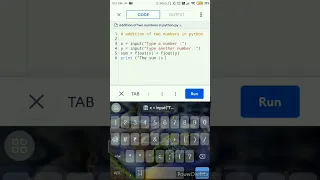 write a python program to add two numbers with user input
