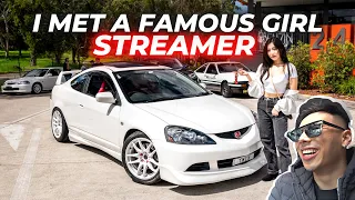 I MET A CUTE CAR GIRL STREAMER WHO RACES A DC5 ON THE STREETS 