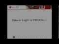 EBSCOhost - Logging In