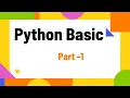Free Course Python Programming language Basic Part 1