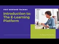 Introduction to The E-Learning Platform