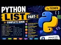 Python List Methods Advanced Concepts Complete List Tutorial Part 2 Python Techifo