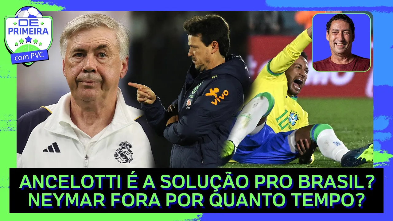 ???? COMO FICA A SITUAÇÃO DE ANCELOTTI APÓS DERROTA DE DINIZ NA SELEÇÃO? LESÃO DE NEYMAR É GRAVE?