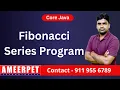 Fibonacci Series Program By Srinivas Ameerpet Technologies