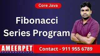 Fibonacci Series Program By Srinivas Ameerpet Technologies