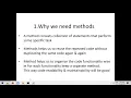 Core Java - Live Session 4 Methods