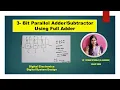 3 Bit Parallel Adder Subtractor Combinational circuit in digital electronics