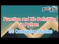 function and it s definition in python python in tamil