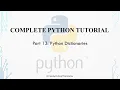 Python Dictionaries Part 13