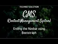 CMS Ending Navbar Using Bootstrap PHP 2020