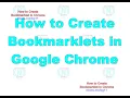 How to Create Bookmarklet in Google Chrome to Create a Bookmarklet in Google Chrome Web Browser