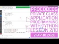 ProCodeCG Private Coding Class - Application Programming