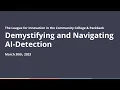 Packback The League for Innovation Webinar Demystifying and Navigating AI-Detection