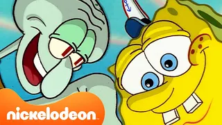 SpongeBob | I MIGLIORI momenti di SpongeBob e Squiddi 🧽🦑 | 4 Ore | Nickelodeon Italia