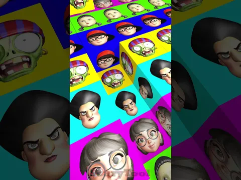 Color Face Scary Cube Choir Straight Line in Scary Teacher 3D #shorts